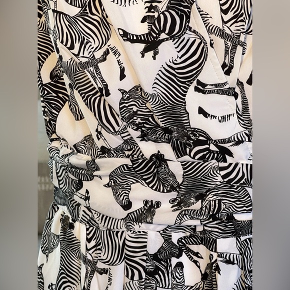 eShakti Zebras Zebra Animal Print Surplice Maxi Dress Size Large 14 - Picture 4 of 10